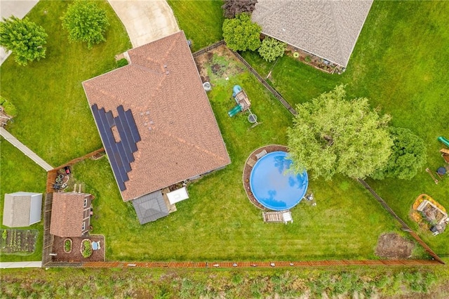 1611 NW Creekland Dr, Grain Valley, MO 64029 - bird's eye view of a pool