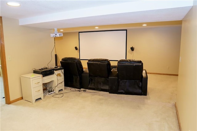 204 NW Redwood Ct, Lees Summit, MO 64064 - cinema room featuring light colored carpet and recessed lighting