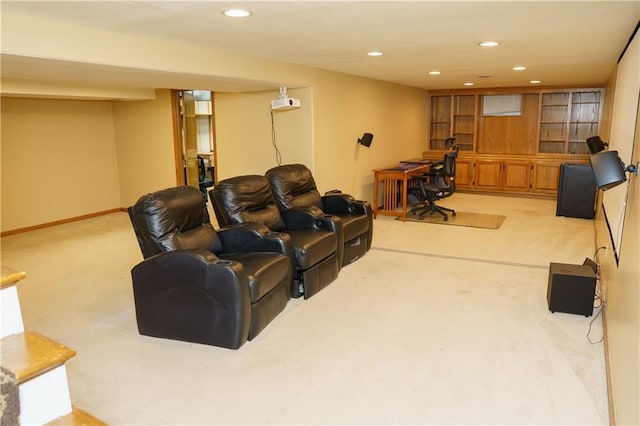 204 NW Redwood Ct, Lees Summit, MO 64064 - living area featuring light carpet and recessed lighting