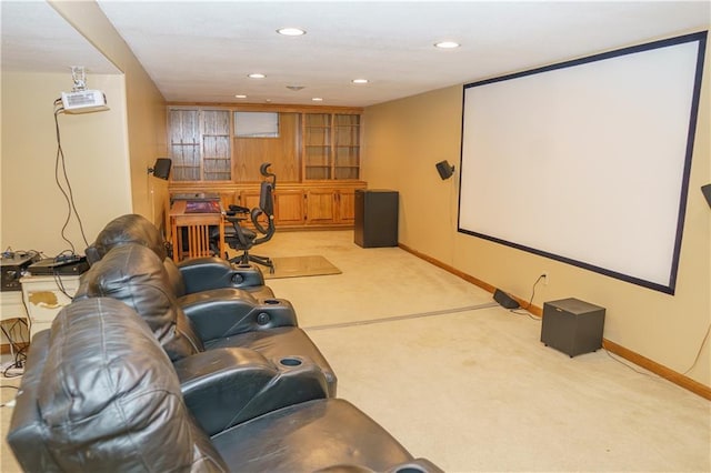 204 NW Redwood Ct, Lees Summit, MO 64064 - cinema room with light carpet and recessed lighting