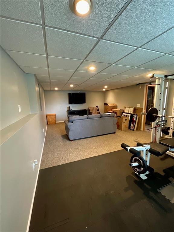 11601 N Manning Ave, Kansas City, MO 64157 - living room featuring a drop ceiling