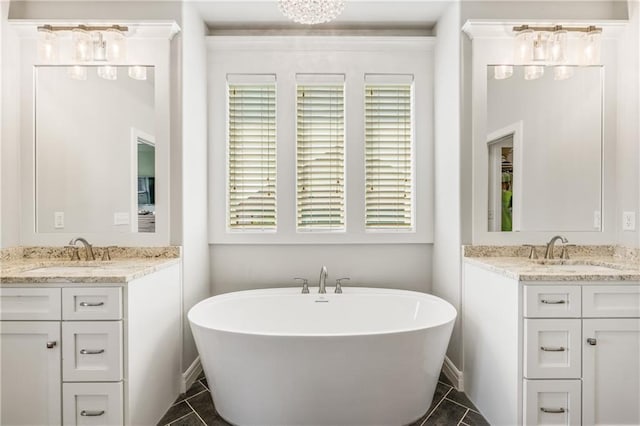4313 Lakeview Ter, Basehor, KS 66007 - bathroom with two vanities and a soaking tub