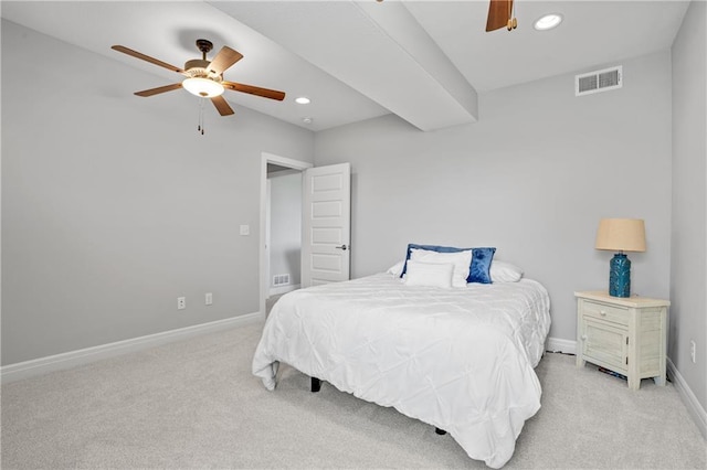 4313 Lakeview Ter, Basehor, KS 66007 - bedroom featuring carpet floors, baseboards, recessed lighting, and ceiling fan