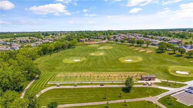 4313 Lakeview Ter, Basehor, KS 66007 - aerial view of residential area featuring a local golf course and a tree filled landscape