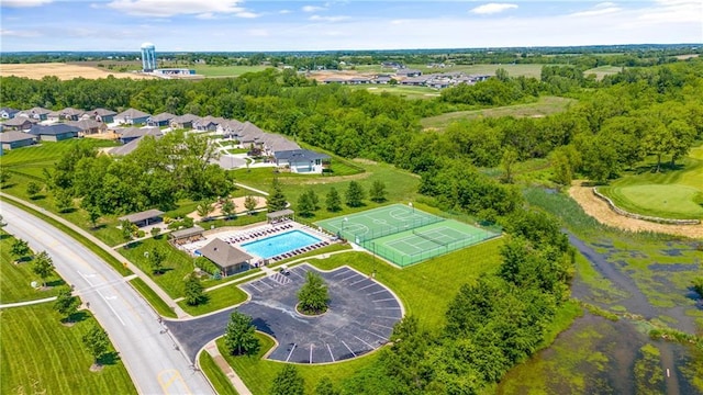 4313 Lakeview Ter, Basehor, KS 66007 - aerial view of a pool area