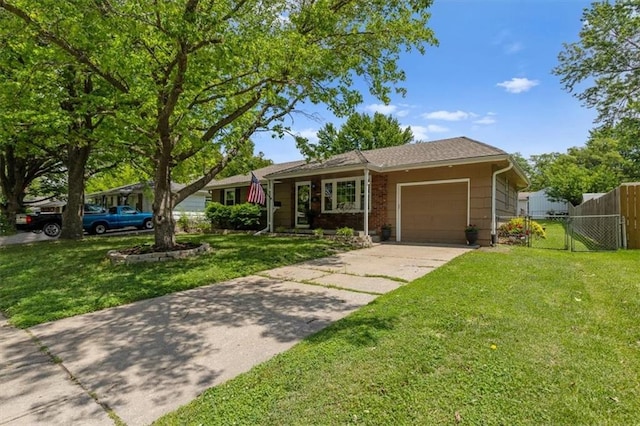 105 SW Alderson Pl, Lees Summit, MO 64063 - ranch-style home with an attached garage, concrete driveway, and a gate