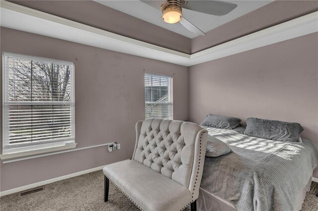 3708 N 112th St, Kansas City, KS 66109 - carpeted bedroom featuring baseboards and a ceiling fan