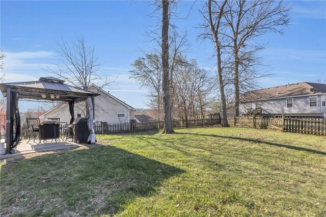 3708 N 112th St, Kansas City, KS 66109 - view of yard featuring a gazebo and a patio area