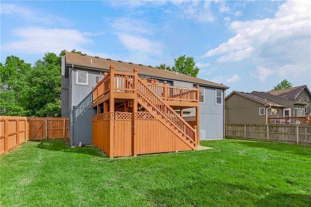 616 N Winwood Ter, Gardner, KS 66030 - back of house featuring stairs and a deck