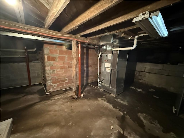 347 Walnut St, Kidder, MO 64649 - unfinished basement featuring heating unit