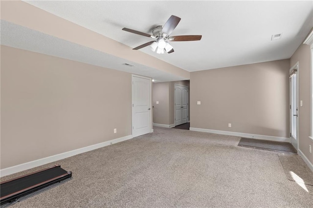 21419 W 47th Ter, Shawnee, KS 66218 - carpeted empty room with a ceiling fan and baseboards