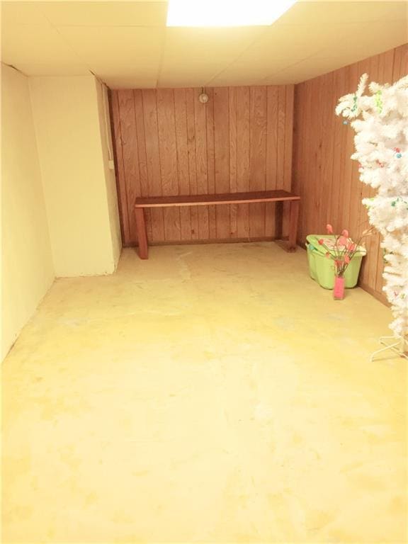 4426 Shrine Park Rd, Leavenworth, KS 66048 - finished basement featuring wooden walls