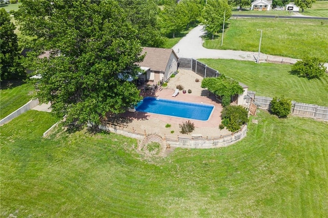 19819 Mclouth Rd, Tonganoxie, KS 66086 - view from above of property featuring a pool area