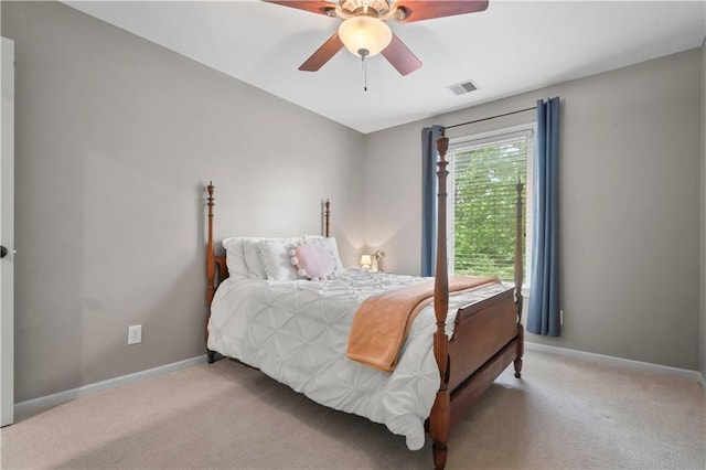 10154 N Lane Dr, Kansas City, MO 64157 - carpeted bedroom with baseboards and ceiling fan
