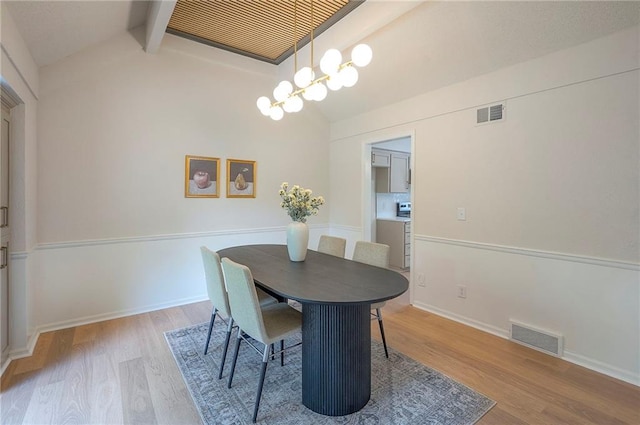 9100 Dearborn St, Overland Park, KS 66207 - dining space featuring wood finished floors and a chandelier