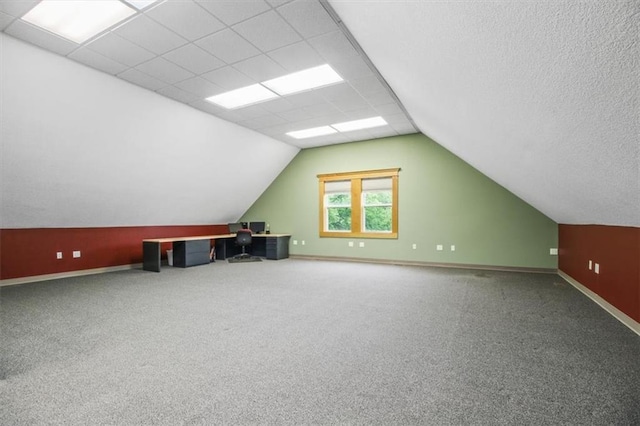 4188 Country Squire Ln, Oak Grove, MO 64075 - unfurnished office with carpet, baseboards, and vaulted ceiling