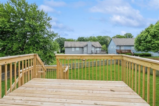 5309 NE Rainbow Cir, Lees Summit, MO 64064 - wooden terrace featuring a yard