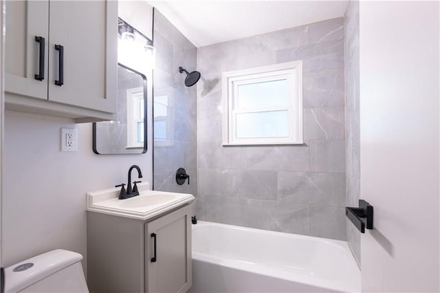 1617 N Pearl St, Independence, MO 64050 - bathroom with vanity and bathtub / shower combination