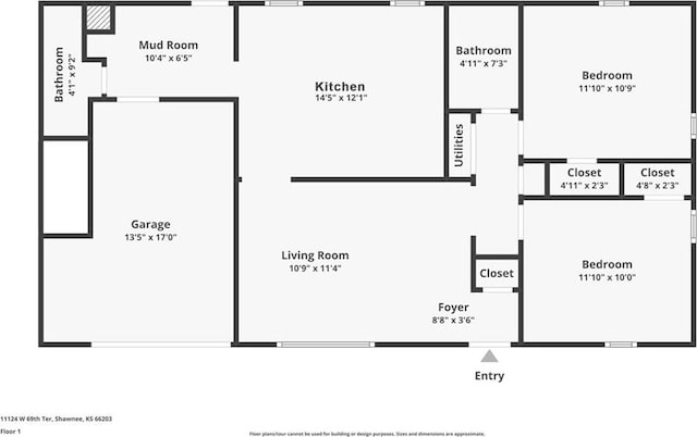 11124 W 69th Ter, Shawnee, KS 66203 - room layout