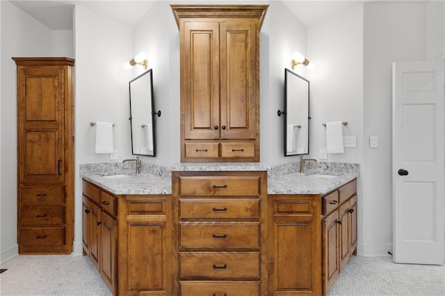 4424 NE Shadow Valley Cir, Lees Summit, MO 64064 - full bathroom featuring double vanity and baseboards