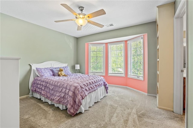 13897 W 140th St, Olathe, KS 66062 - bedroom with carpet flooring, baseboards, and a ceiling fan