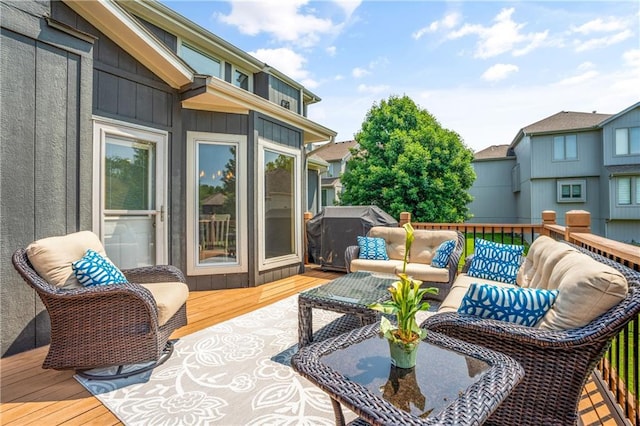 13897 W 140th St, Olathe, KS 66062 - deck with outdoor lounge area and area for grilling