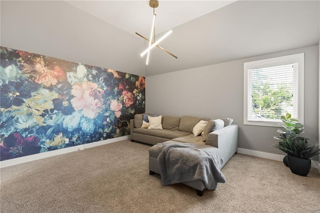 5947 N Cosby St, Kansas City, MO 64151 - carpeted living room with baseboards