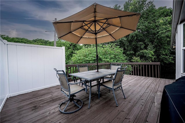 1604 S 105th Ter, Edwardsville, KS 66111 - wooden terrace featuring outdoor dining area