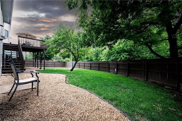 1604 S 105th Ter, Edwardsville, KS 66111 - view of yard featuring stairs and a deck