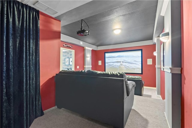 11412 S Lakecrest Dr, Olathe, KS 66061 - carpeted cinema room featuring baseboards and a textured ceiling