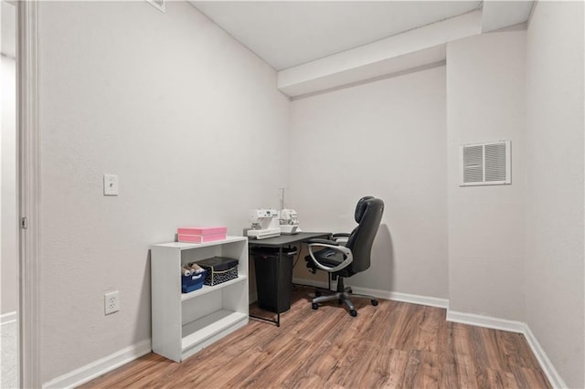11412 S Lakecrest Dr, Olathe, KS 66061 - office featuring wood finished floors and baseboards