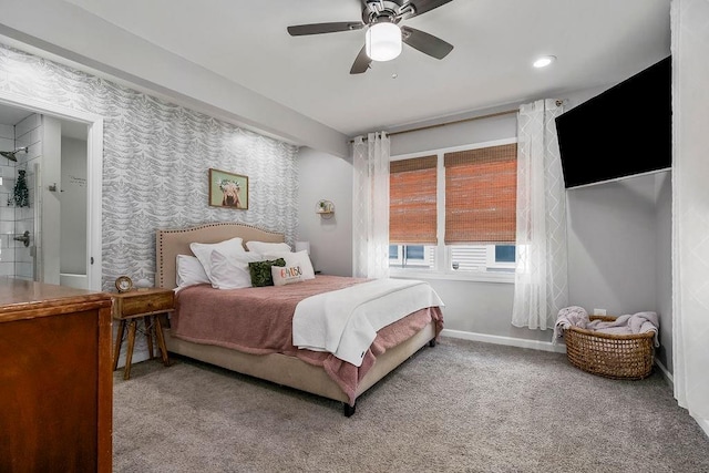 920 S Washington St, Independence, MO 64050 - bedroom featuring carpet flooring, baseboards, and ceiling fan