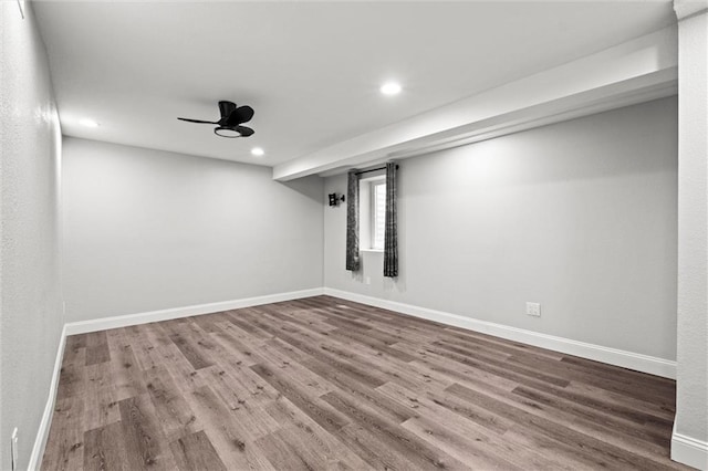 22617 155th St, Basehor, KS 66007 - empty room featuring wood finished floors and recessed lighting