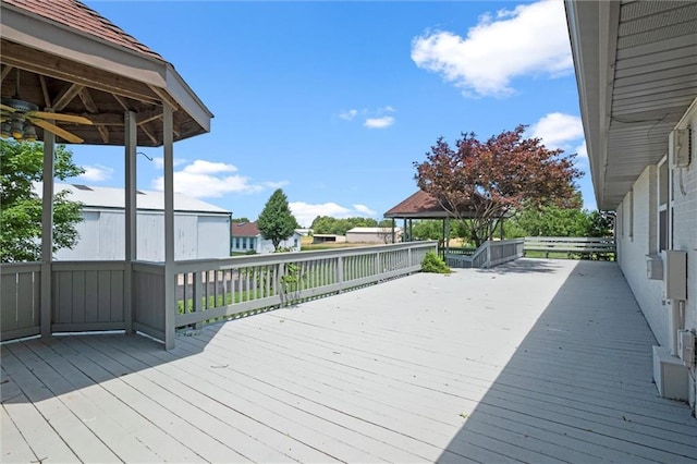 22617 155th St, Basehor, KS 66007 - wooden terrace featuring a gazebo