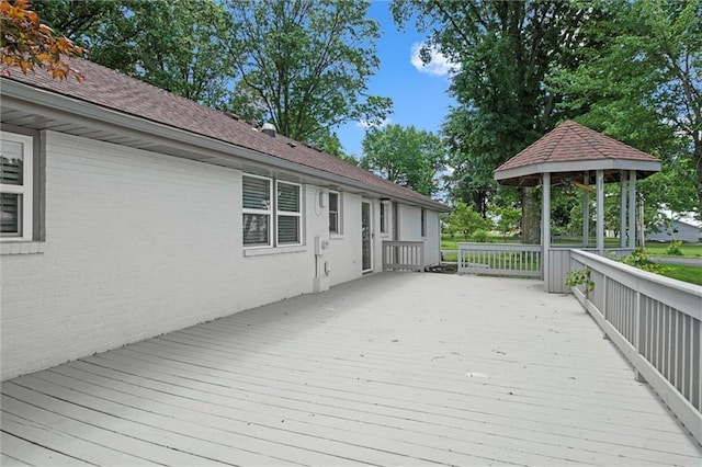 22617 155th St, Basehor, KS 66007 - wooden terrace featuring a gazebo