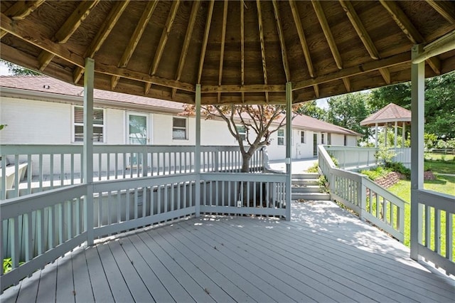 22617 155th St, Basehor, KS 66007 - wooden deck featuring a gazebo
