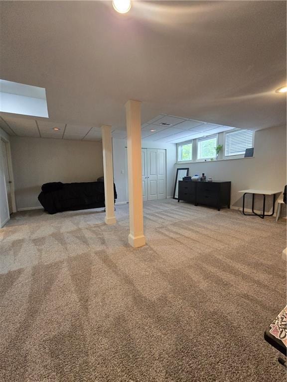 13810 W 53rd St, Shawnee, KS 66216 - basement with carpet floors and baseboards