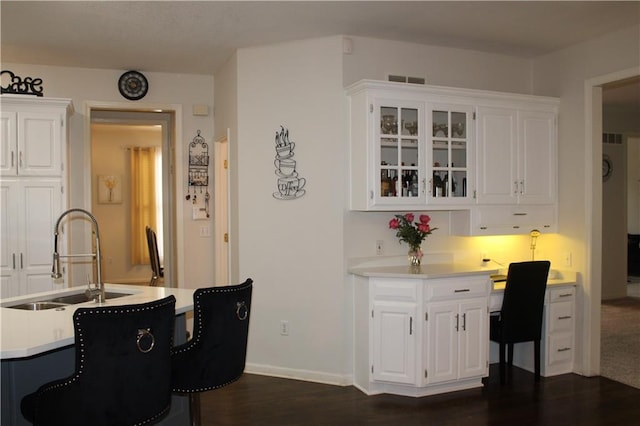 13810 W 53rd St, Shawnee, KS 66216 - dining room with dark wood-type flooring and an office area