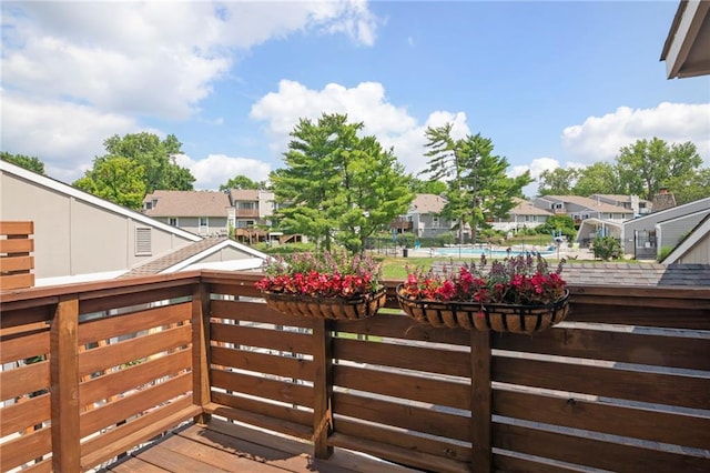 14107 W 88th St, Lenexa, KS 66215 - wooden terrace featuring a residential view