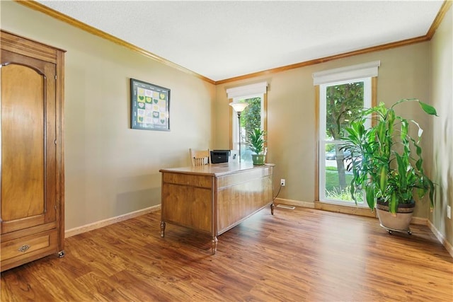 15206 W 85th St, Lenexa, KS 66219 - office with ornamental molding and wood finished floors