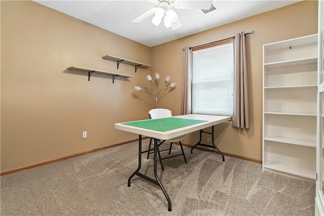 15206 W 85th St, Lenexa, KS 66219 - carpeted office with a ceiling fan and a textured ceiling