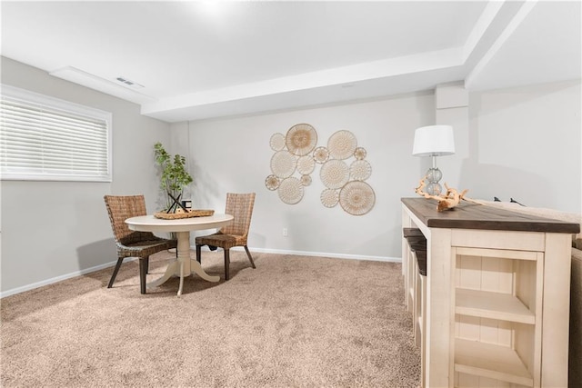 1021 NE Woodbury Ln, Lees Summit, MO 64086 - dining space with carpet flooring and baseboards