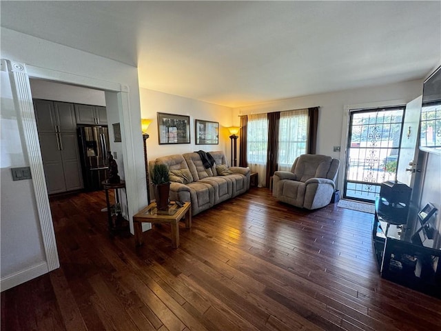 11500 Orchard Rd, Kansas City, MO 64134 - living area with dark wood-type flooring