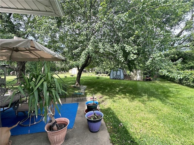 11500 Orchard Rd, Kansas City, MO 64134 - view of grassy yard with a patio area