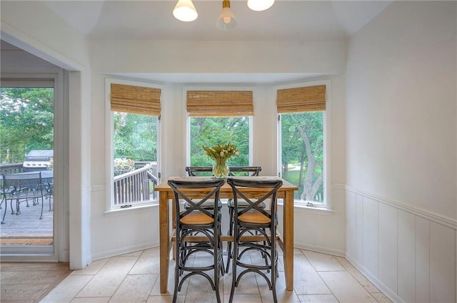 10236 Noland Rd, Lenexa, KS 66215 - dining room featuring a wainscoted wall