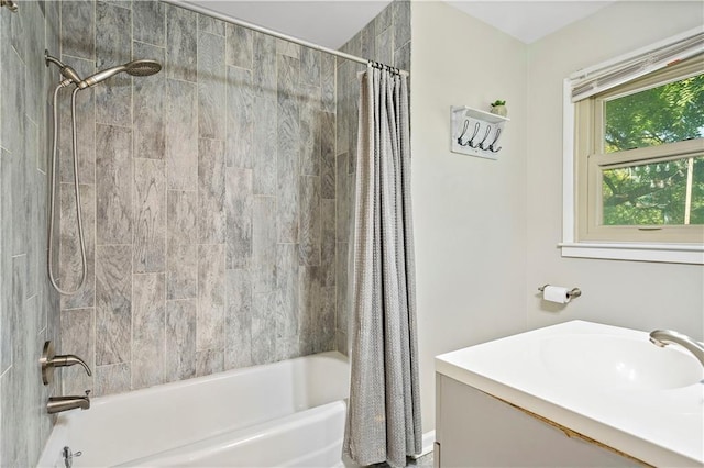 5112 Rock Creek Ln, Mission, KS 66205 - full bath with shower / bathtub combination with curtain and vanity