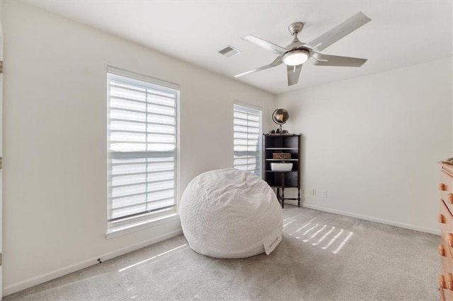 3486 SW Wysteria Ter, Lees Summit, MO 64082 - sitting room with ceiling fan and carpet