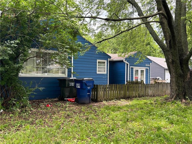 1024 Iowa St, Lawrence, KS 66044 - view of home's exterior with french doors