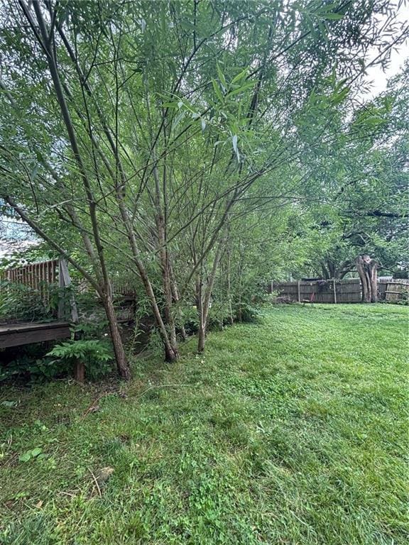 1024 Iowa St, Lawrence, KS 66044 - view of yard featuring a wooden deck