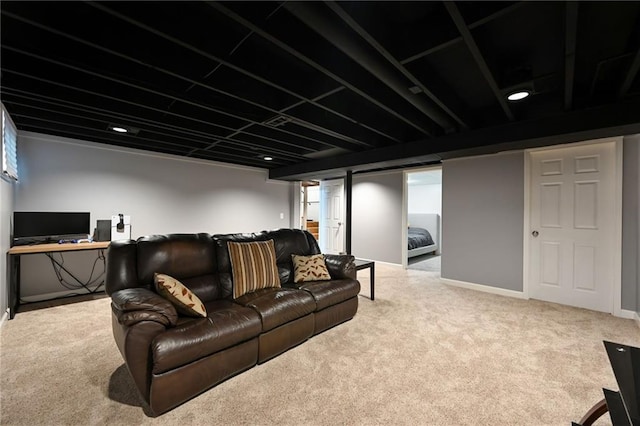 701 N Apache Dr, Independence, MO 64056 - living area featuring carpet flooring and baseboards